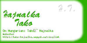 hajnalka tako business card